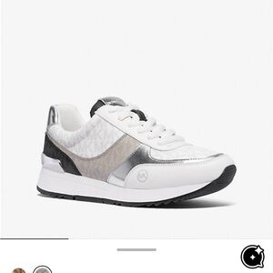Michael Kors White and Silver Women's Sneakers